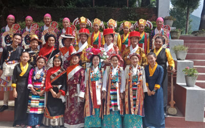 Namgyal Wettbewerb in traditionellem tibetischen Tanz